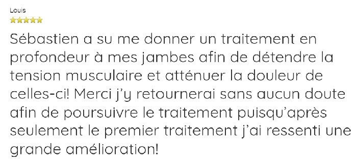 Sebastien Rozon Avis Clients(es) :: Massothérapie Sébastien Rozon, clinique massage ...
